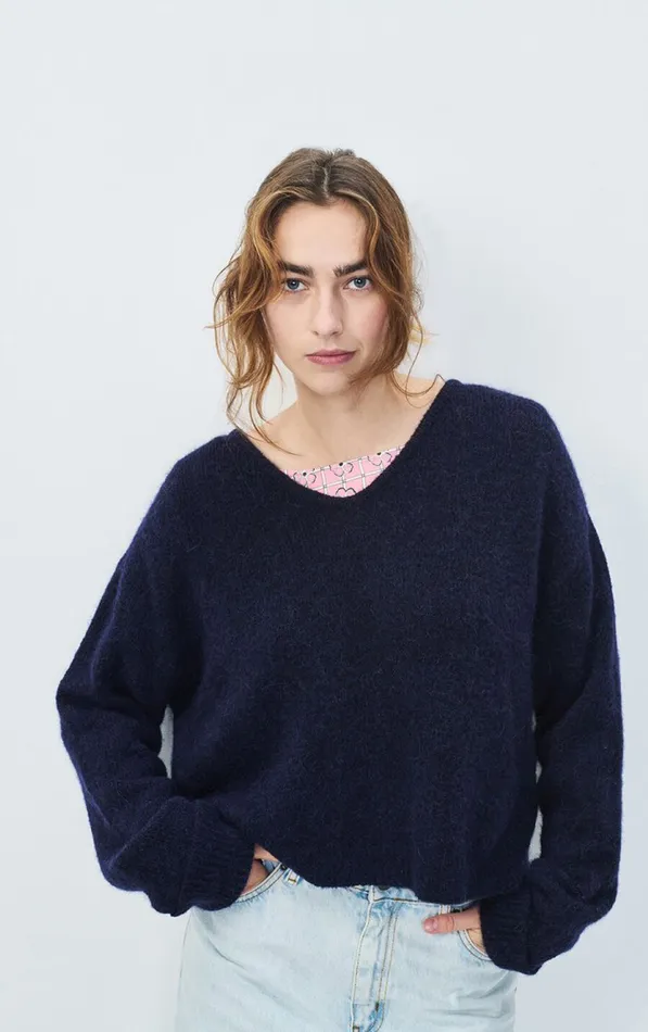 American Vintage Jumpers and Cardigans Women Jumper East Melange Navy