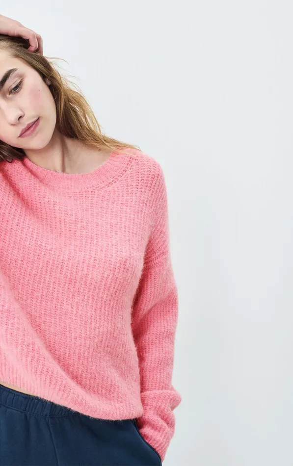 American Vintage Jumpers and Cardigans Women Jumper East Orchid Melange American Vintage Jumpers and Cardigans Women Jumper East Orchid Melange