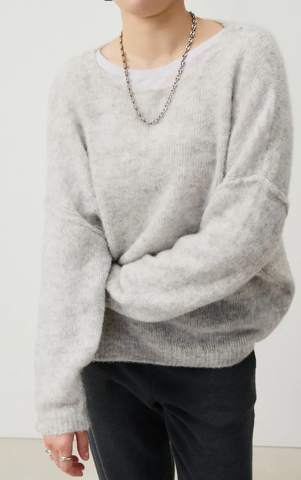 American Vintage Jumpers and Cardigans Women Jumper Yanbay Heather Grey