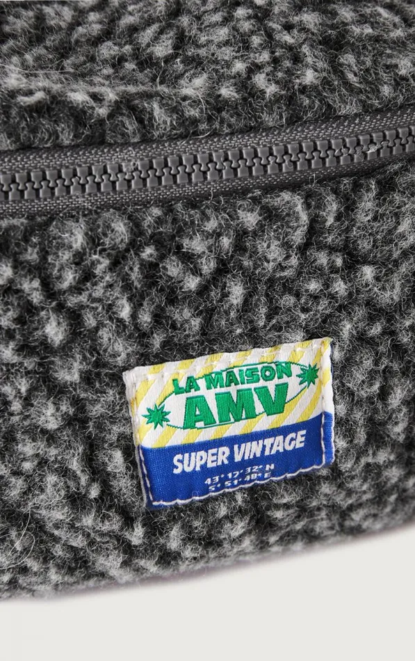American Vintage Kids Fanny Pack Hoktown Melange Charcoal American Vintage Kids Fanny Pack Hoktown Melange Charcoal