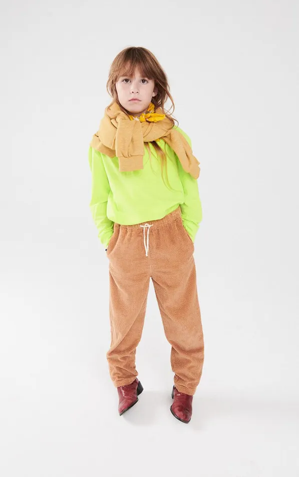 American Vintage Long Sleeve TShirts Kids TShirt Gamipy Neon Yellow