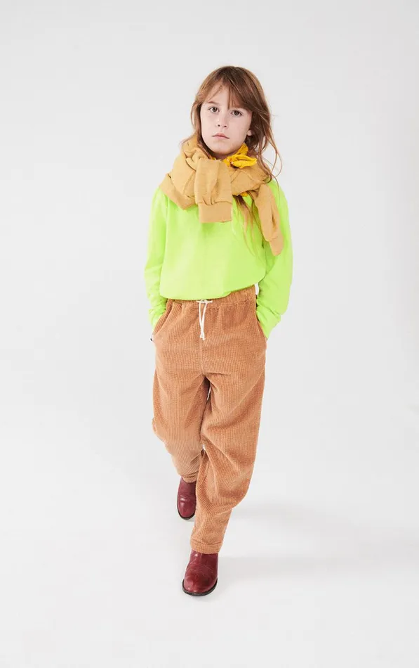 American Vintage Long Sleeve TShirts Kids TShirt Gamipy Neon Yellow