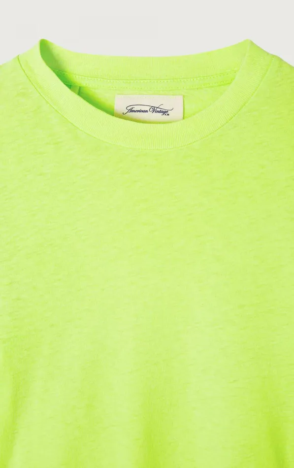 American Vintage Long Sleeve TShirts Kids TShirt Gamipy Neon Yellow