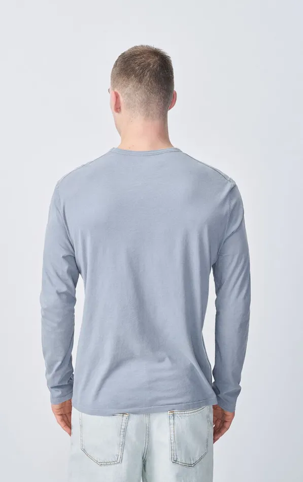 American Vintage Long Sleeve TShirts Men TShirt Devon Vintage Blue Grey American Vintage Long Sleeve TShirts Men TShirt Devon Vintage Blue Grey