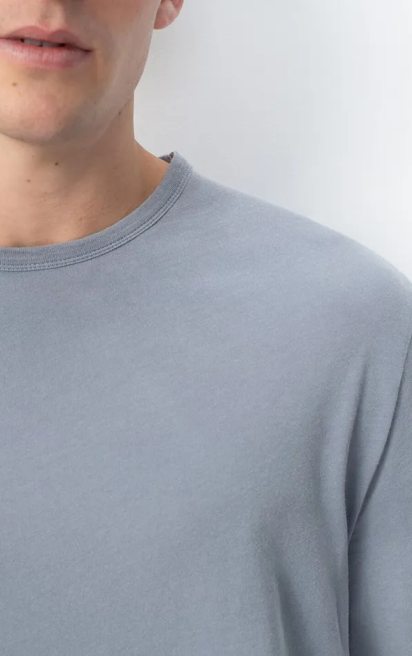 American Vintage Long Sleeve TShirts Men TShirt Devon Vintage Blue Grey American Vintage Long Sleeve TShirts Men TShirt Devon Vintage Blue Grey