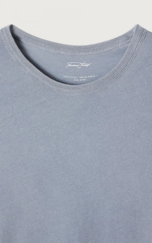 American Vintage Long Sleeve TShirts Men TShirt Devon Vintage Blue Grey American Vintage Long Sleeve TShirts Men TShirt Devon Vintage Blue Grey