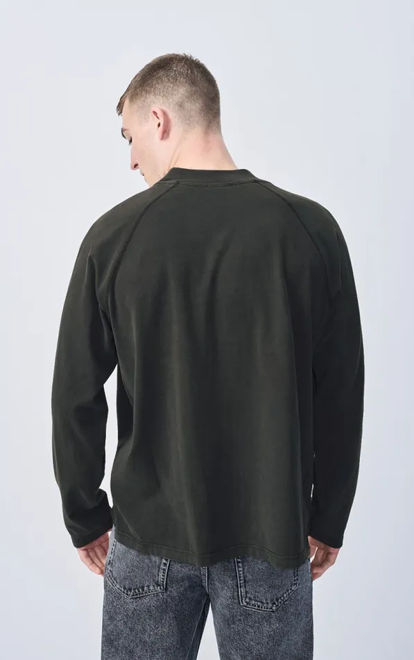 American Vintage Long Sleeve TShirts Men TShirt Fazy Vintage Carbon