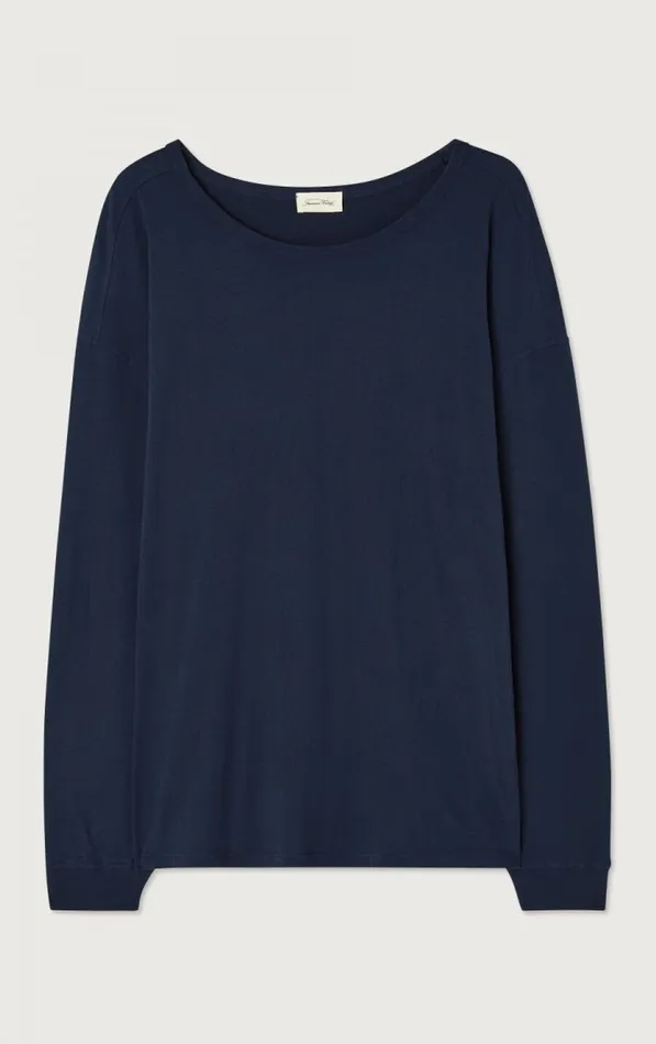 American Vintage Long Sleeve TShirts Men TShirt Gamipy Navy