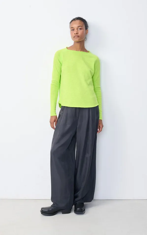 American Vintage Long Sleeve TShirts Women TShirt Sonoma Neon Yellow