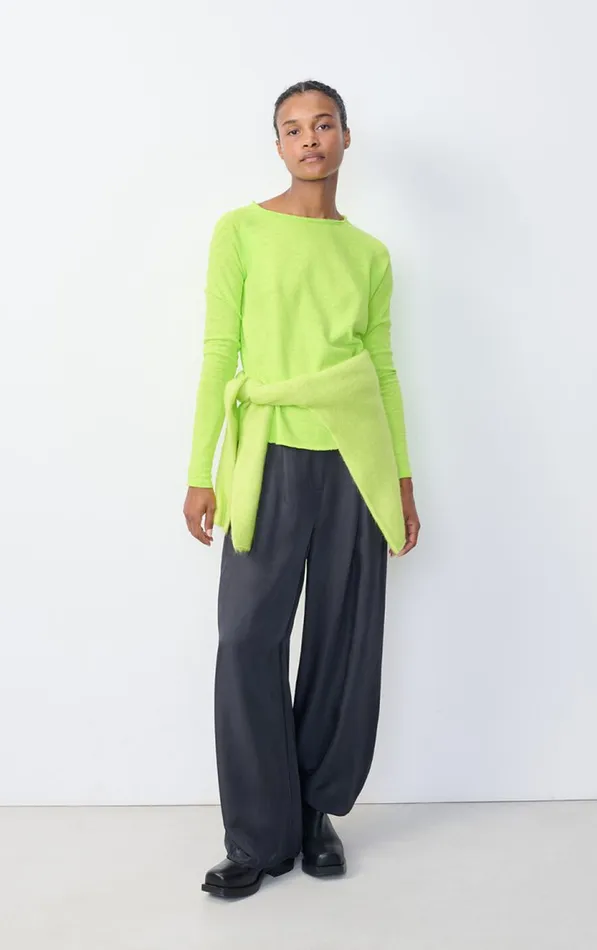American Vintage Long Sleeve TShirts Women TShirt Sonoma Neon Yellow