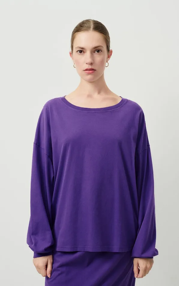 American Vintage Long Sleeve TShirts Women TShirt Vupaville Eggplant