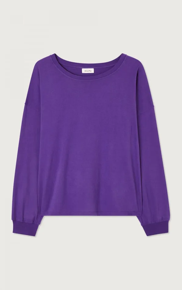 American Vintage Long Sleeve TShirts Women TShirt Vupaville Eggplant American Vintage Long Sleeve TShirts Women TShirt Vupaville Eggplant