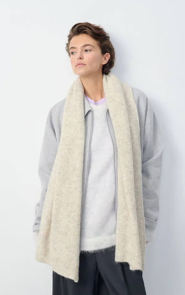 American Vintage Scarves And Shawls WomenMen Scarf East Melange Powder Snow