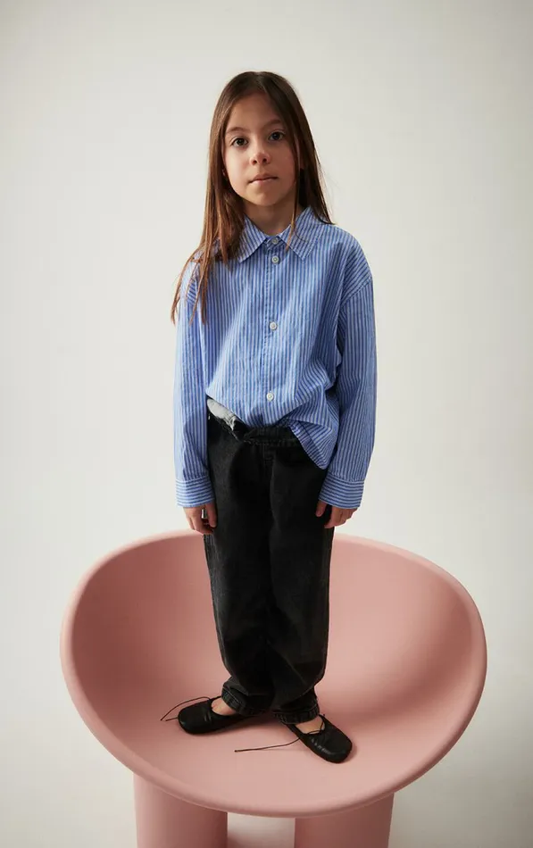 American Vintage Shirts Kids Shirt Zatybay Aqua Stripes