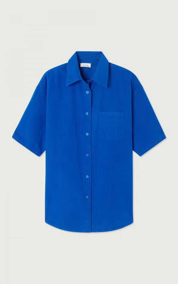 American Vintage Shirts Women Shirt Rygybay Blue De Prusse