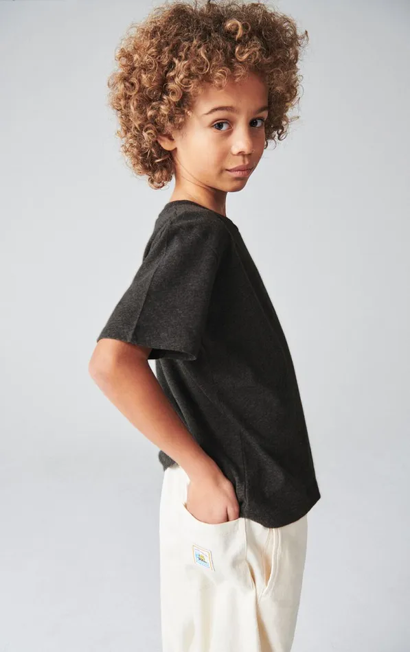 American Vintage Short Sleeve TShirts Kids TShirt Gamipy Melange Charcoal