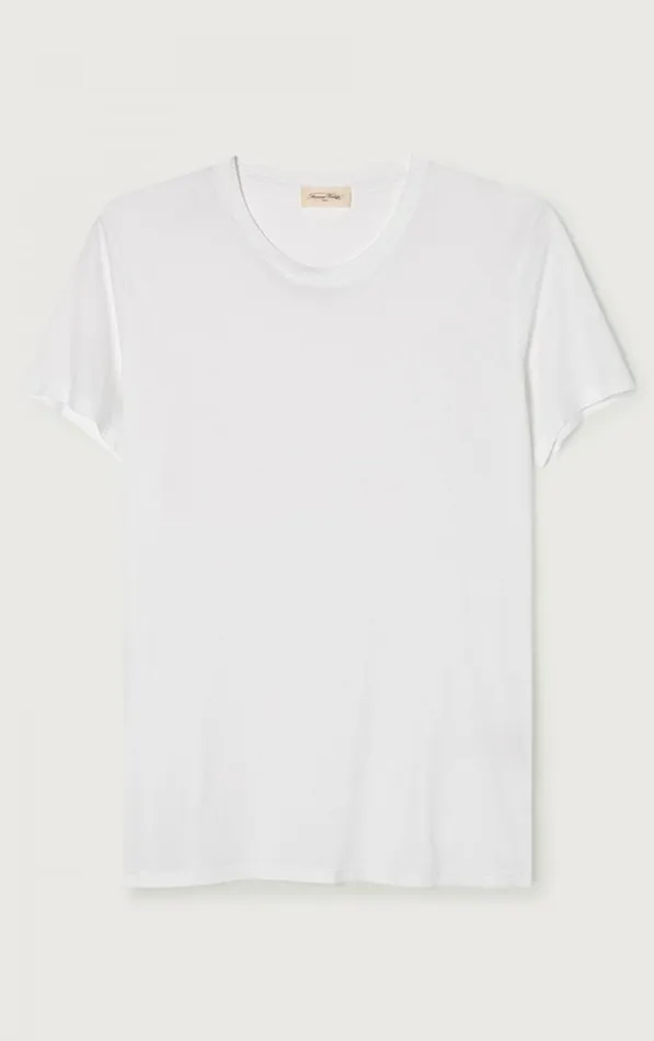 American Vintage Short Sleeve TShirts Men TShirt Decatur White