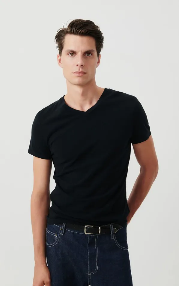 American Vintage Short Sleeve TShirts Men TShirt Gamipy Black