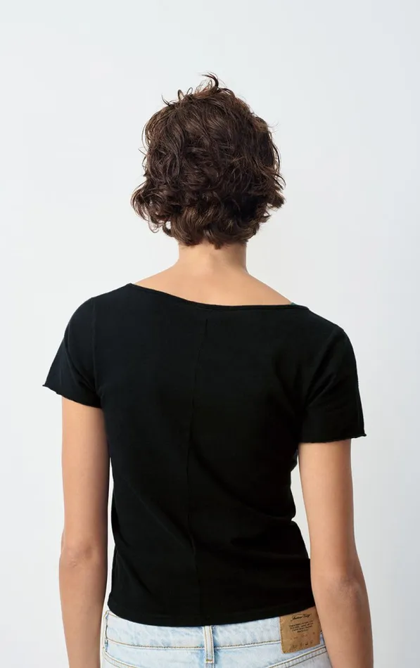 American Vintage Short Sleeve TShirts Women TShirt Aksun Vintage Black American Vintage Short Sleeve TShirts Women TShirt Aksun Vintage Black