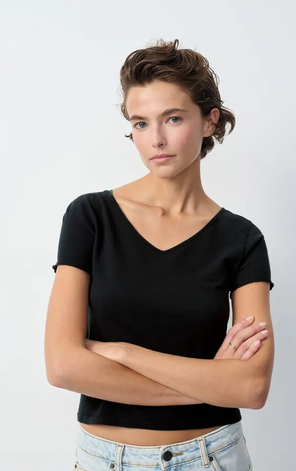 American Vintage Short Sleeve TShirts Women TShirt Aksun Vintage Black American Vintage Short Sleeve TShirts Women TShirt Aksun Vintage Black