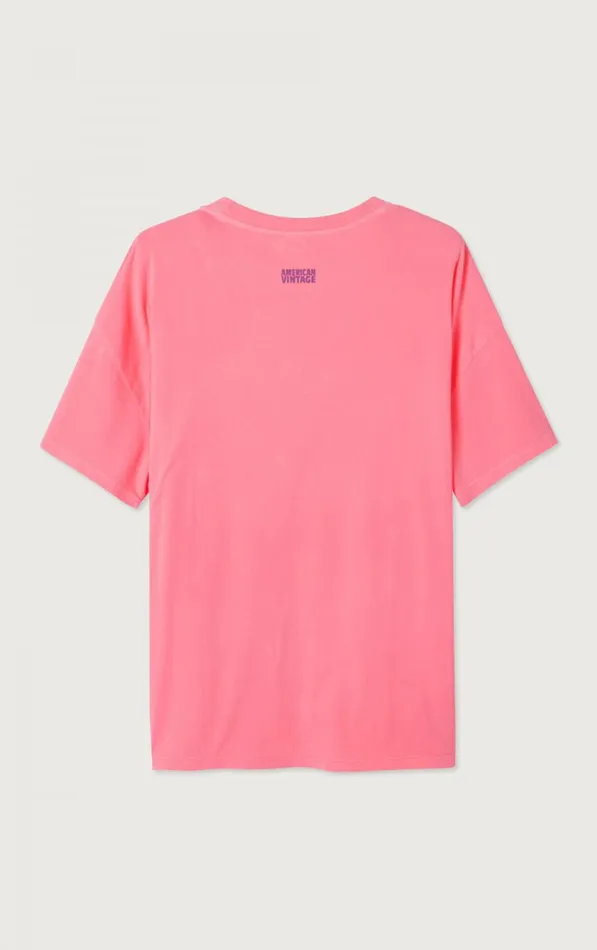 American Vintage Short Sleeve TShirts Women TShirt Pymaz Fluorescent Hortensia American Vintage Short Sleeve TShirts Women TShirt Pymaz Fluorescent Hortensia