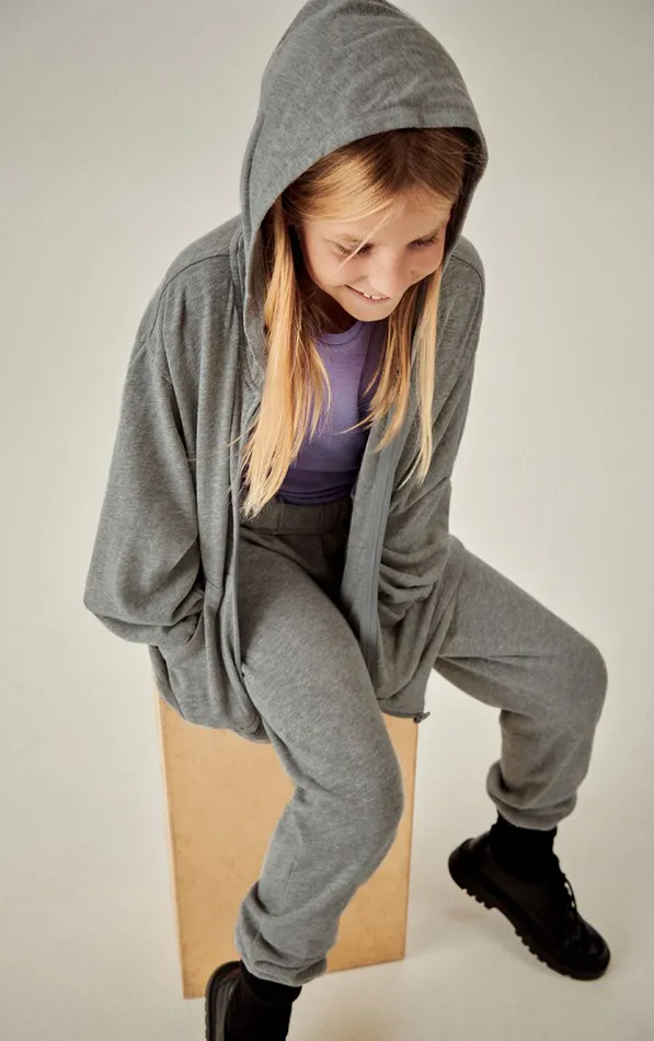 American Vintage Sweatshirts Kids Hoodie Sonoma Heather Grey