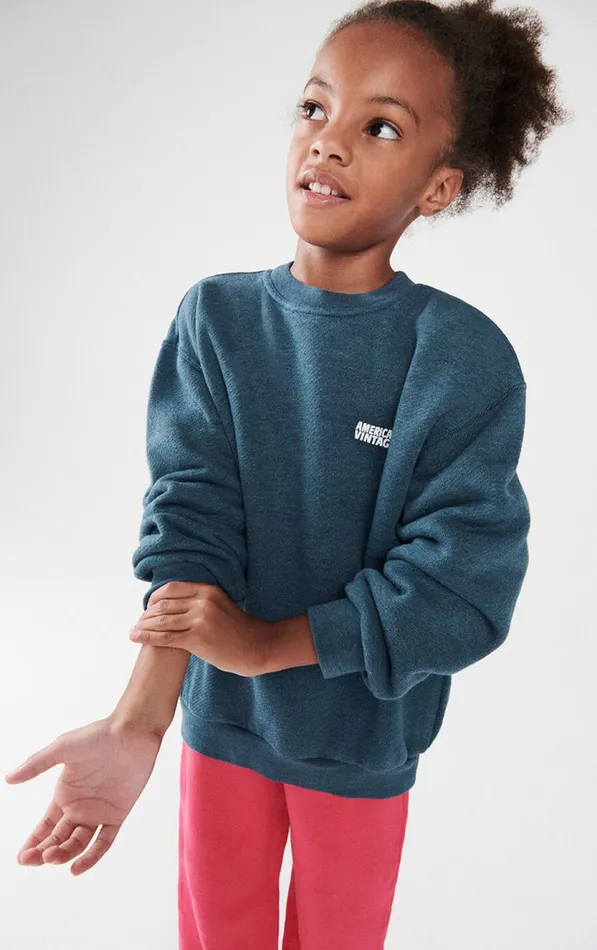 American Vintage Sweatshirts Kids Sweatshirt Doven Overdyed Aster