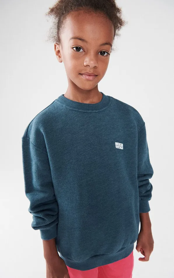 American Vintage Sweatshirts Kids Sweatshirt Doven Overdyed Aster American Vintage Sweatshirts Kids Sweatshirt Doven Overdyed Aster