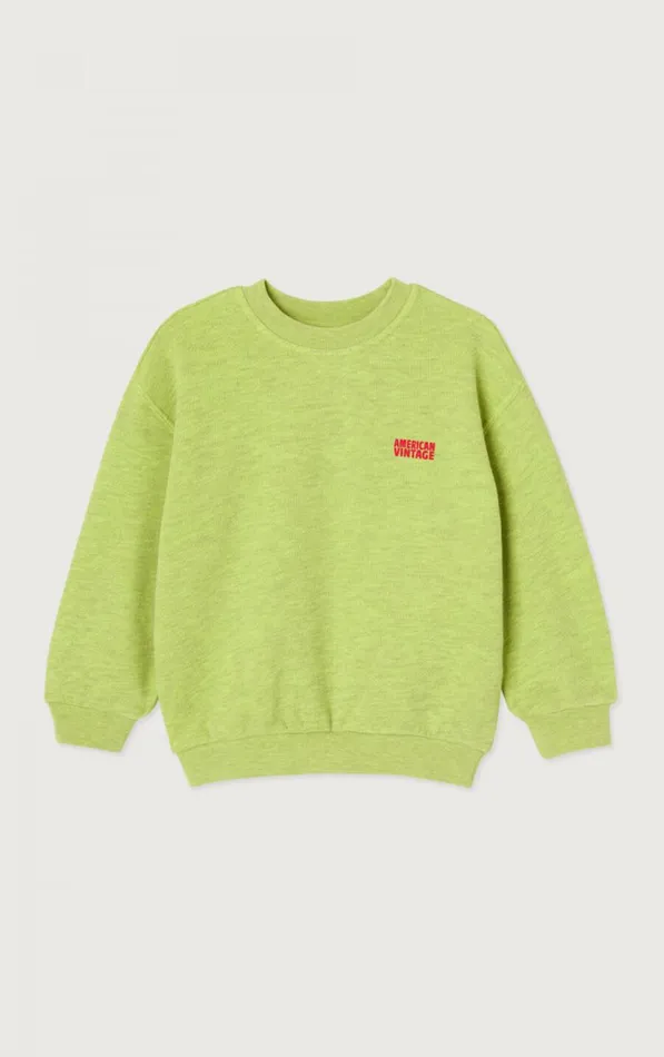American Vintage Sweatshirts Kids Sweatshirt Doven Overdyed Fluorescent Yellow American Vintage Sweatshirts Kids Sweatshirt Doven Overdyed Fluorescent Yellow