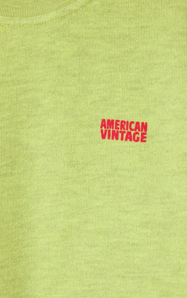 American Vintage Sweatshirts Kids Sweatshirt Doven Overdyed Fluorescent Yellow American Vintage Sweatshirts Kids Sweatshirt Doven Overdyed Fluorescent Yellow