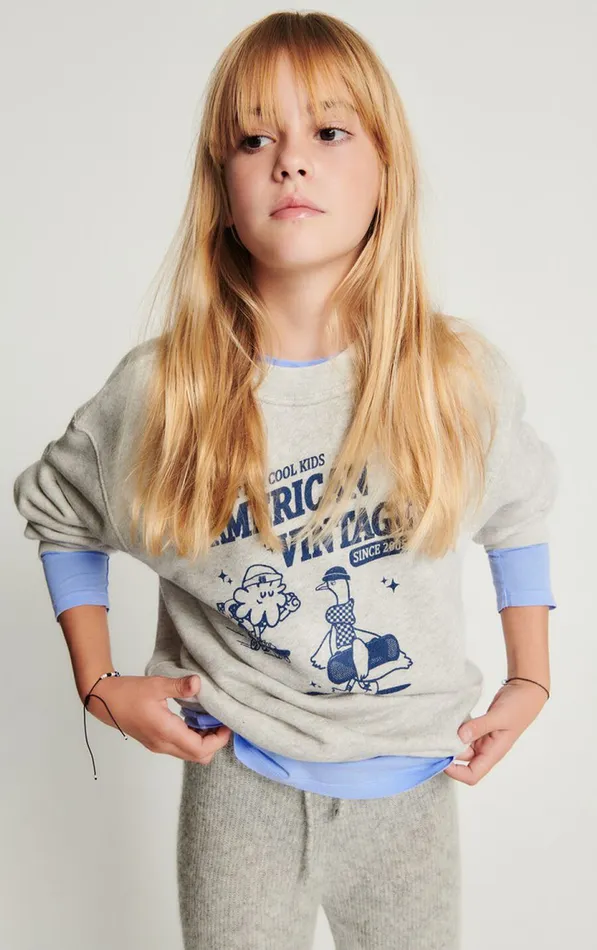 American Vintage Sweatshirts Kids Sweatshirt Kodytown Mildred Polar Melange