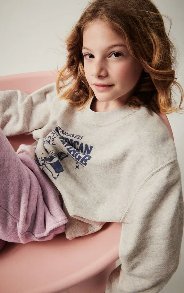 American Vintage Sweatshirts Kids Sweatshirt Kodytown Mildred Polar Melange American Vintage Sweatshirts Kids Sweatshirt Kodytown Mildred Polar Melange