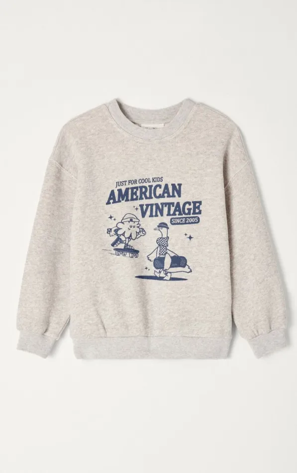 American Vintage Sweatshirts Kids Sweatshirt Kodytown Mildred Polar Melange American Vintage Sweatshirts Kids Sweatshirt Kodytown Mildred Polar Melange