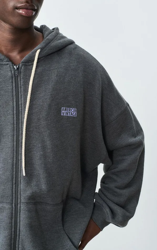 American Vintage Sweatshirts Men Sweatshirt Doven Overdyed Carbon American Vintage Sweatshirts Men Sweatshirt Doven Overdyed Carbon