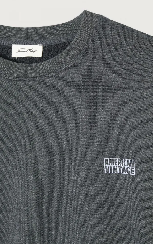 American Vintage Sweatshirts Men Sweatshirt Doven Overdyed Carbon American Vintage Sweatshirts Men Sweatshirt Doven Overdyed Carbon