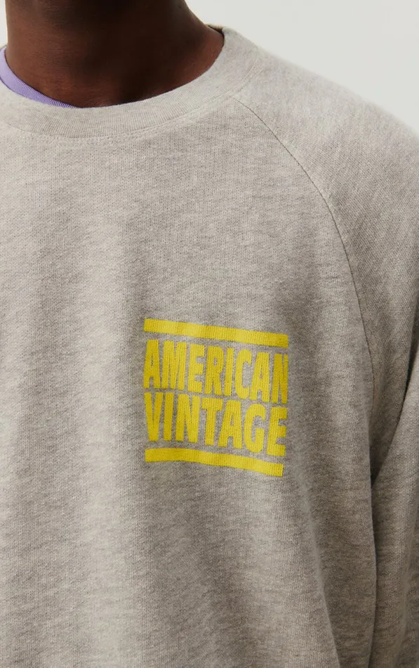 American Vintage Sweatshirts Men Sweatshirt Zofbay Heather Grey American Vintage Sweatshirts Men Sweatshirt Zofbay Heather Grey