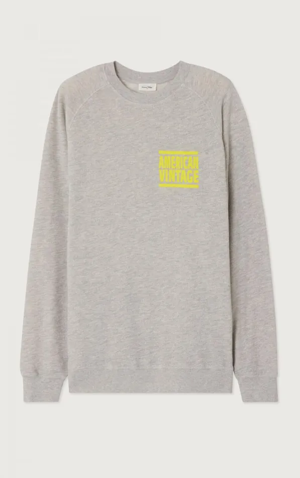 American Vintage Sweatshirts Men Sweatshirt Zofbay Heather Grey American Vintage Sweatshirts Men Sweatshirt Zofbay Heather Grey