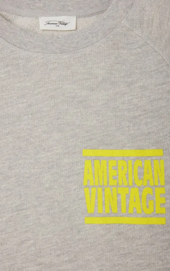 American Vintage Sweatshirts Men Sweatshirt Zofbay Heather Grey American Vintage Sweatshirts Men Sweatshirt Zofbay Heather Grey