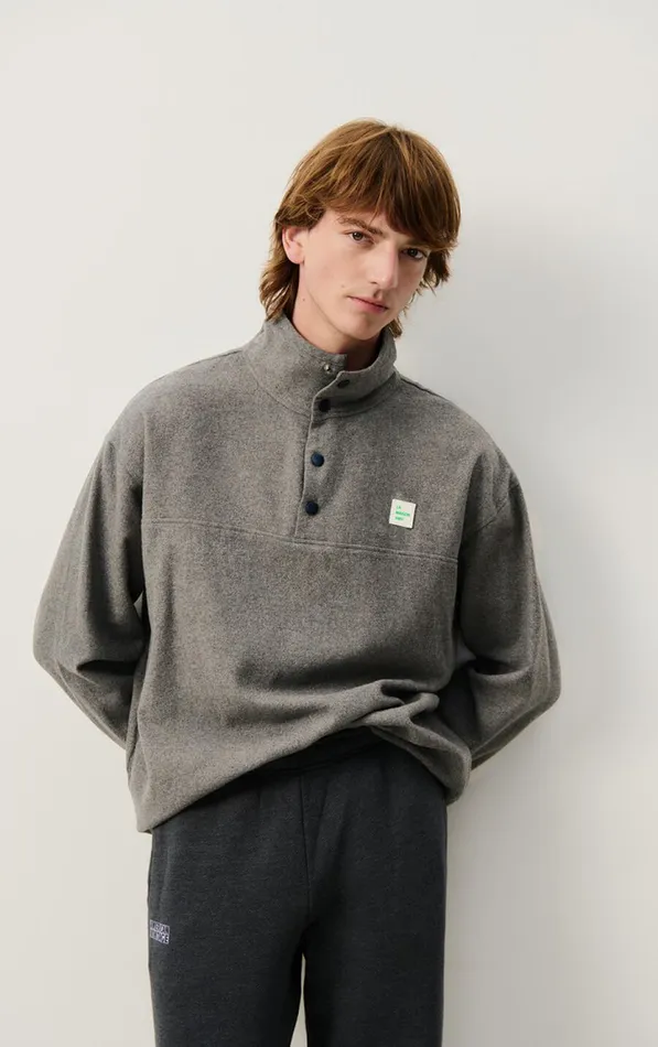 American Vintage Sweatshirts Men Top Vylow Heather Grey