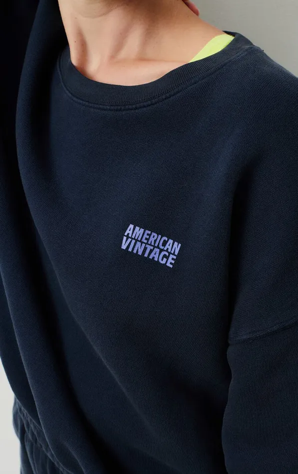 American Vintage Sweatshirts Women Sweatshirt Izubird Vintage Navy