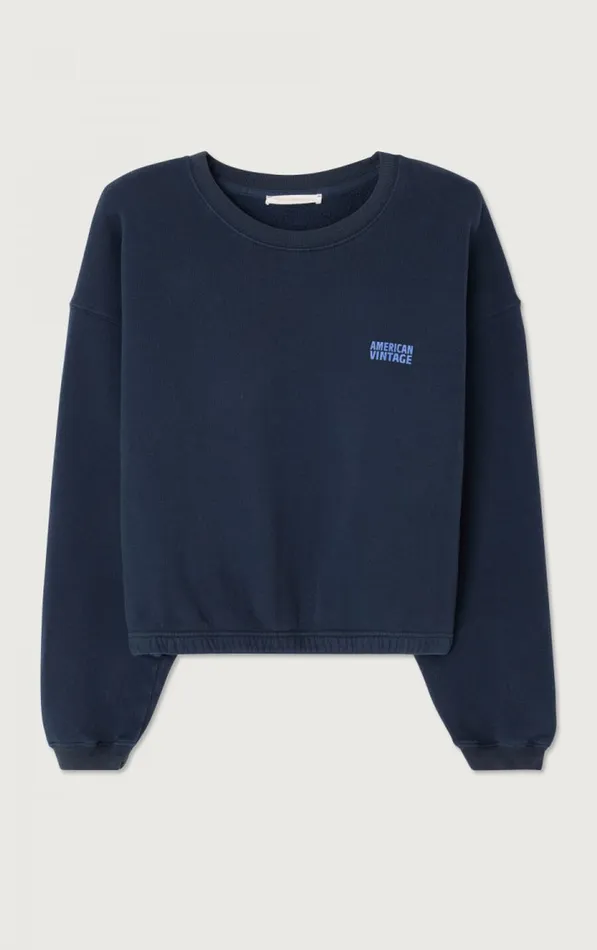 American Vintage Sweatshirts Women Sweatshirt Izubird Vintage Navy