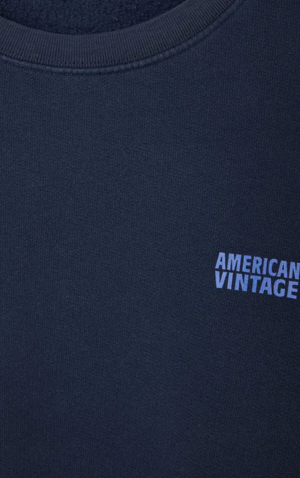 American Vintage Sweatshirts Women Sweatshirt Izubird Vintage Navy