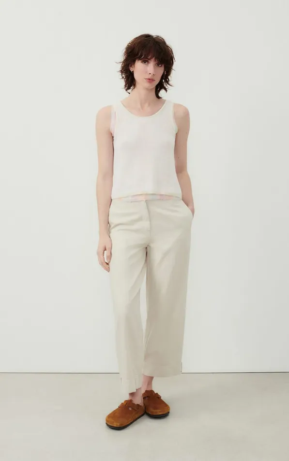 American Vintage Trousers Women Trousers Uyabow Melange Ecru American Vintage Trousers Women Trousers Uyabow Melange Ecru