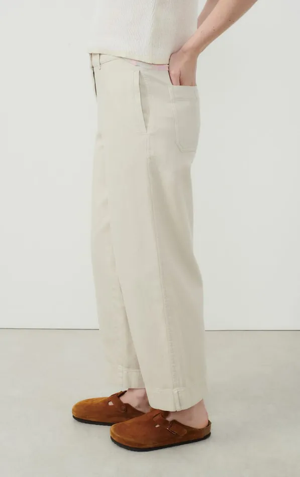 American Vintage Trousers Women Trousers Uyabow Melange Ecru American Vintage Trousers Women Trousers Uyabow Melange Ecru