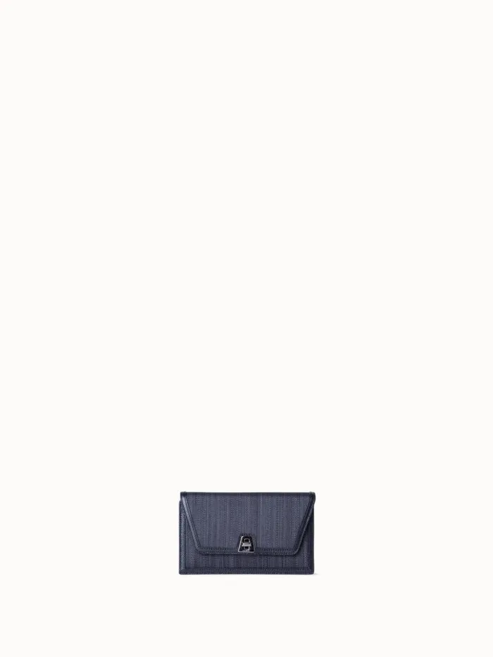 Anouk Clutch Bag In Horsehair Fabric Blackgraphite Women Akris Crossbody Bags