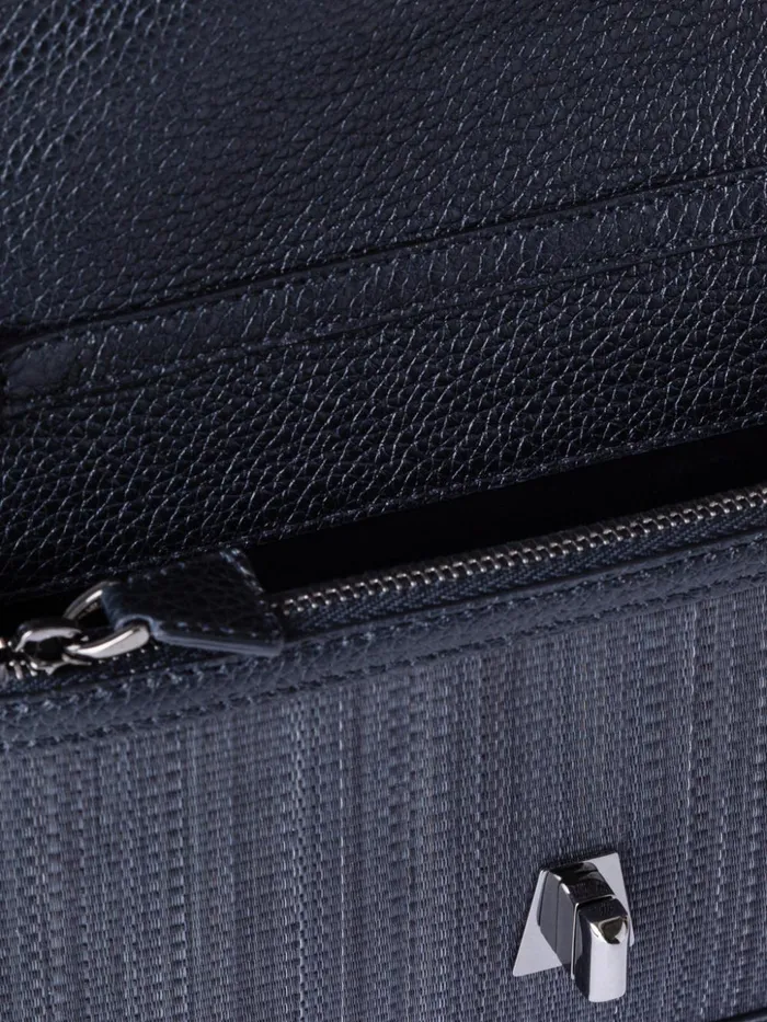Anouk Clutch Bag In Horsehair Fabric Blackgraphite Women Akris Crossbody Bags
