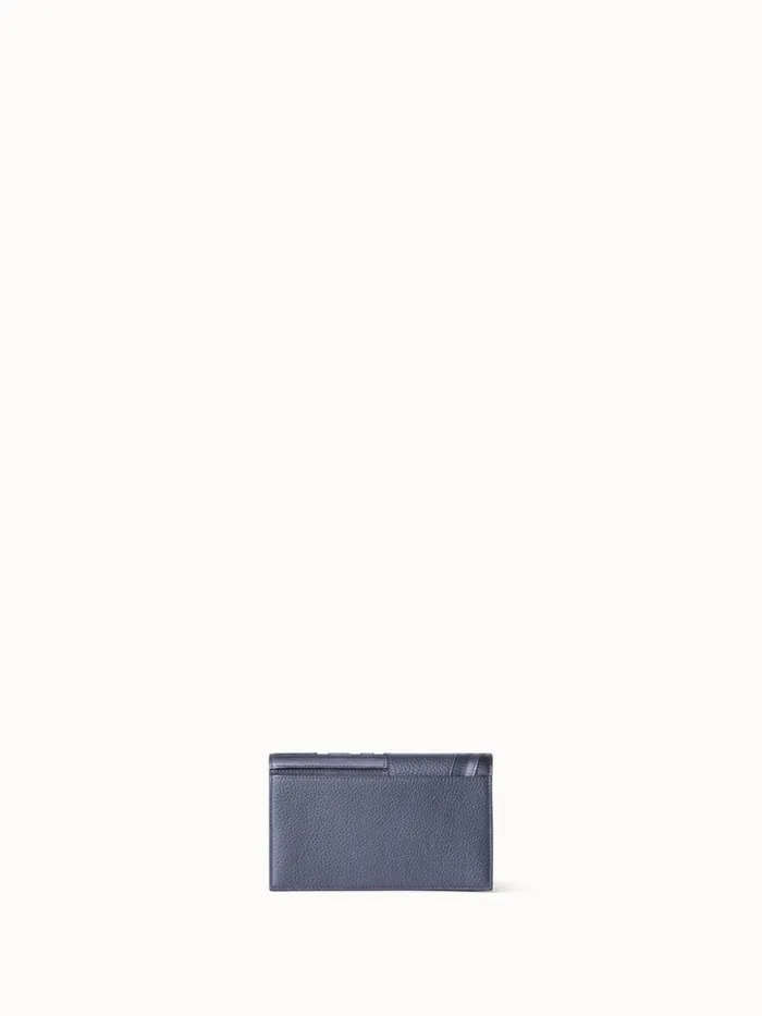 Anouk Clutch Bag In Zig Zag Trapezoid Leather Patchwork Graphite Women Akris Clutches