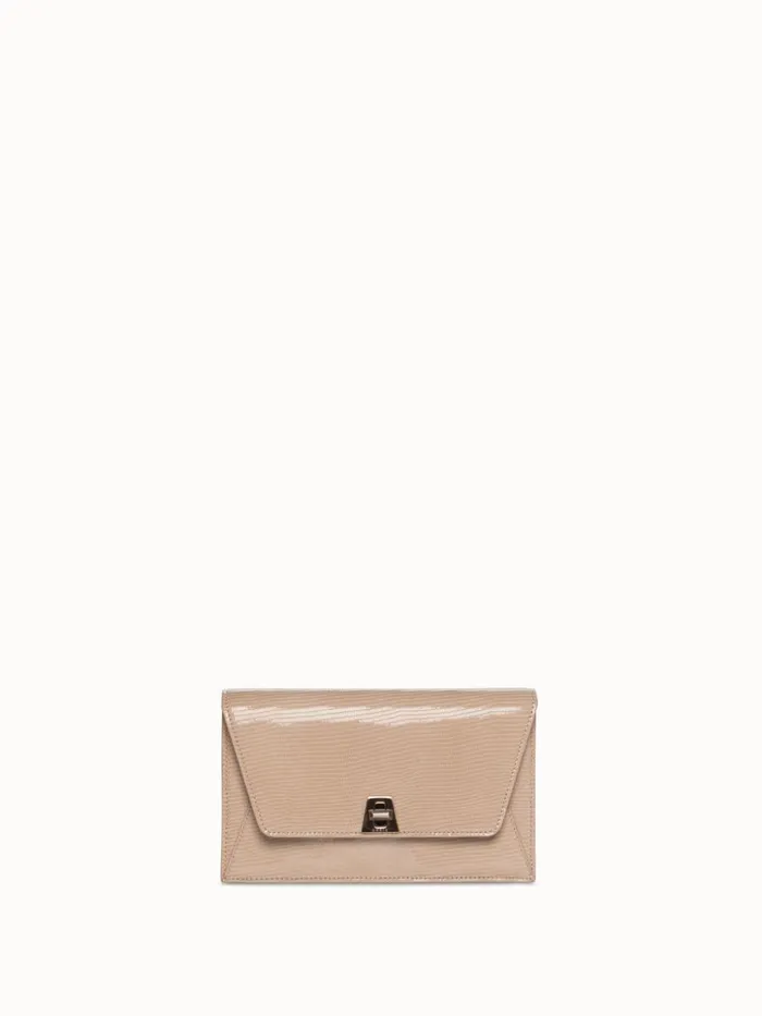 Anouk Envelope Bag With Shiny Lizard Finish Cashmere Women Akris Clutches
