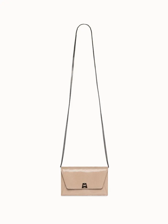 Anouk Envelope Bag With Shiny Lizard Finish Cashmere Women Akris Clutches