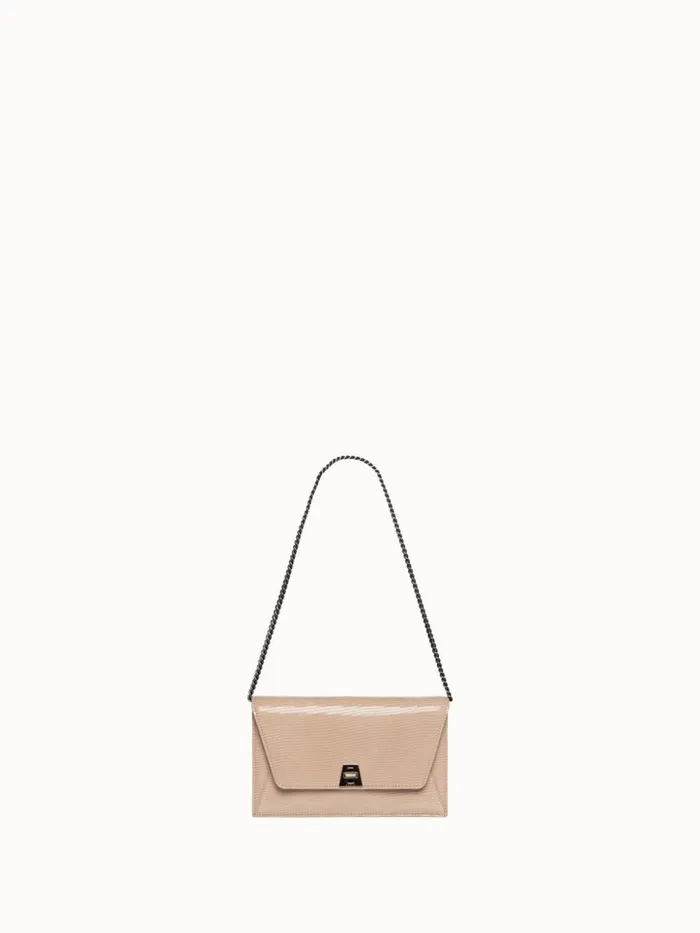 Anouk Envelope Bag With Shiny Lizard Finish Cashmere Women Akris Clutches